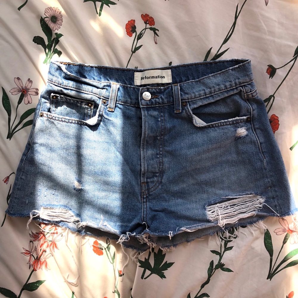 Reformation Jean shorts